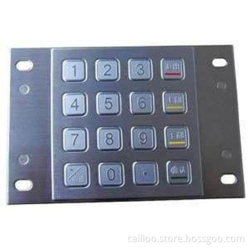 Panel mount numeric backlight metal keypad with 12 back-lit